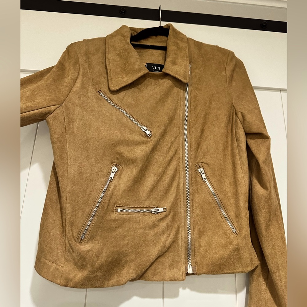 VICI Faux Leather Moto Jacket - SIZE LARGE